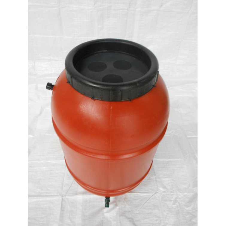 UpCycleProducts Weather Resistant Plastic Dual Overflow Rain Barrel